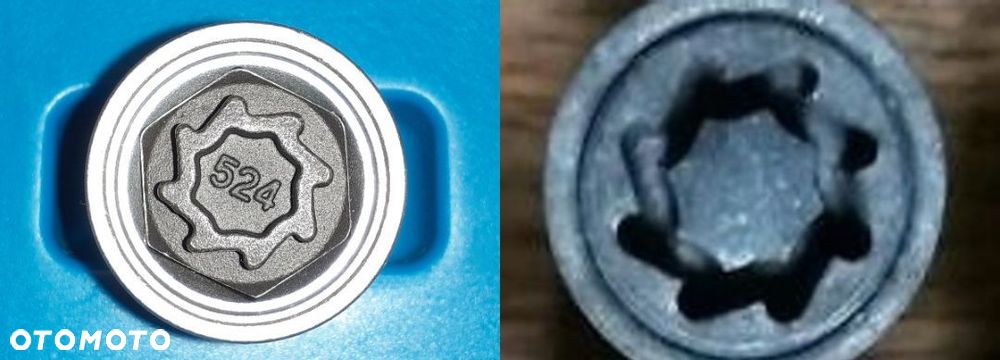 Nasadka zabezpieczająca Nakładka Adapter Złodziejka Do Śrub VW Volkswagen - 4