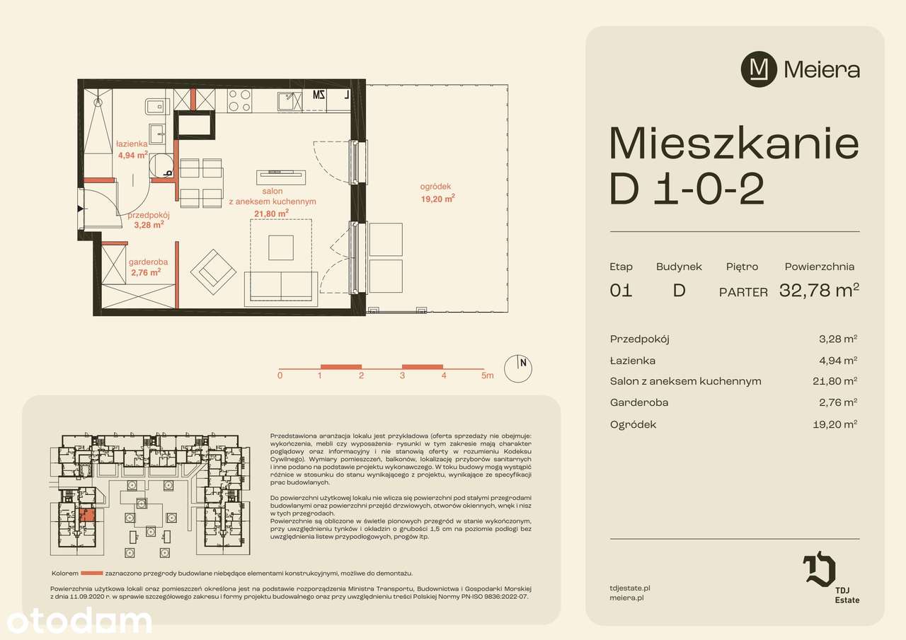 1-pokojowe mieszkanie 32m2 + ogródek Bezpośrednio - Pełny obrazek: 2/13