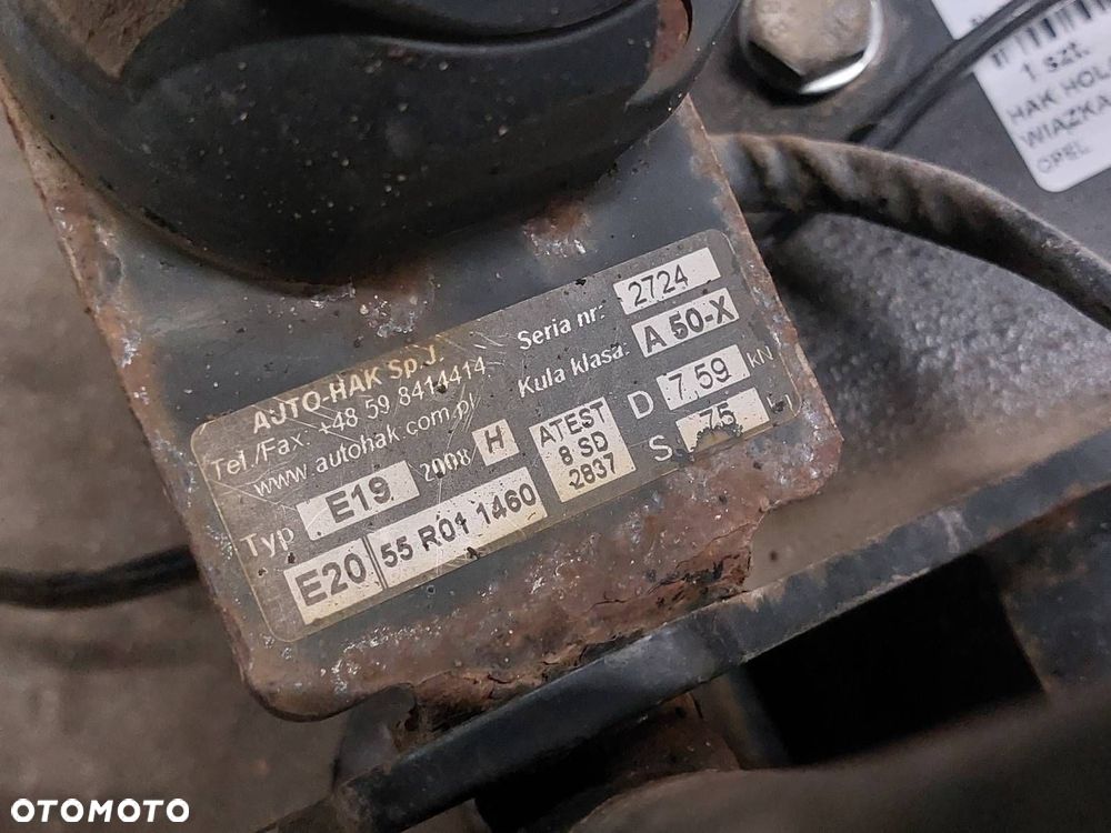 HAK HOLOWNICZY + TABLICZKA + WIĄZKA OPEL ASTRA F KOMBI - 4