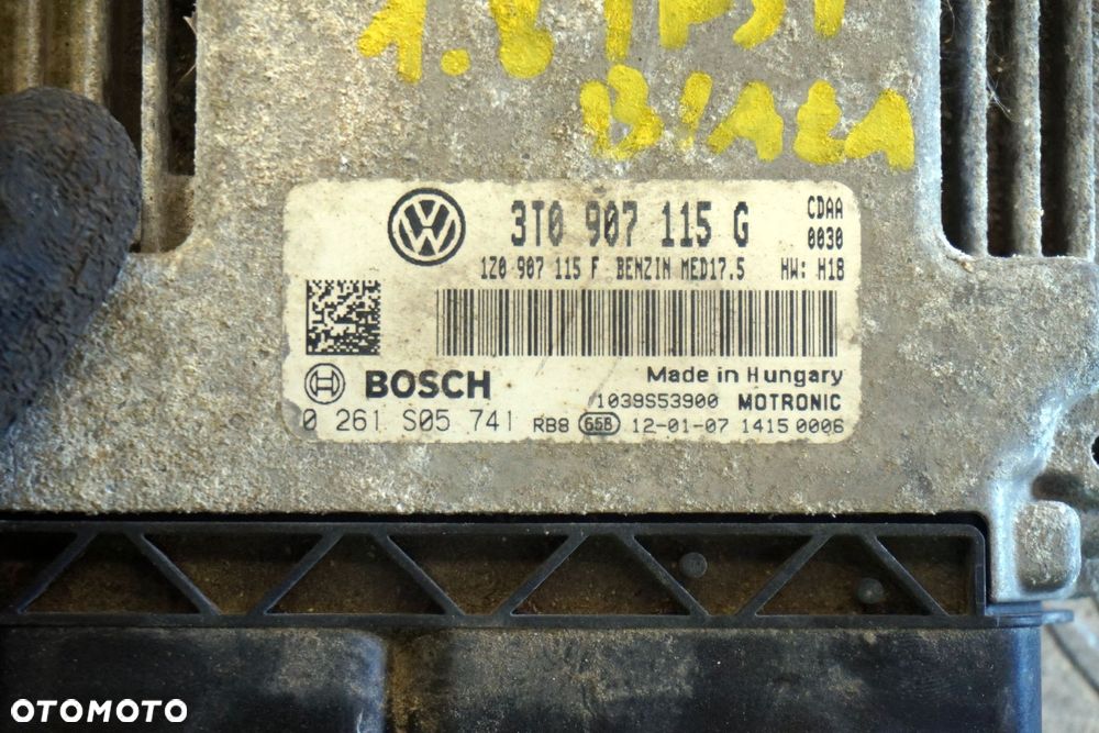 STEROWNIK SILNIKA KOMPUTER OCTAVIA II LIFT 1.8 TSI 3T0907115G 0261S05741 SKODA 2008-2013 - 3