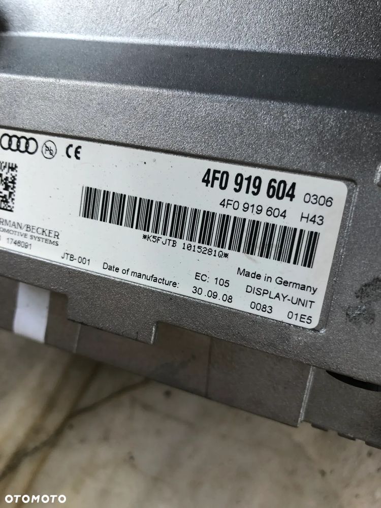Liczniki Zegary Wyświetlacz Radia 4F0920933L Audi A6 C6 Lift 3.0 TDI Europa (2004–2011)- Gwarancja Wysyłka Montaż - 9