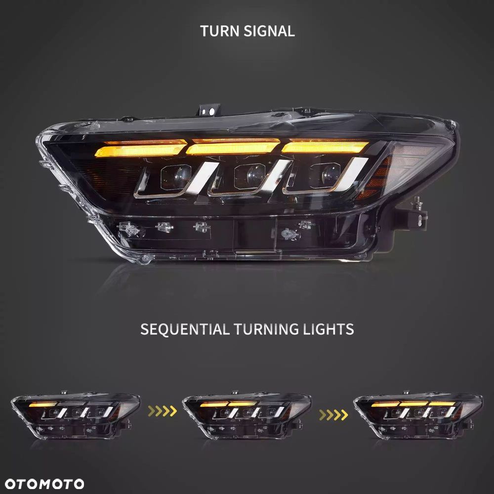 reflektory lampy l+r led tuning new 2023 2024 look ford mustang vi 6 15-18 - 8