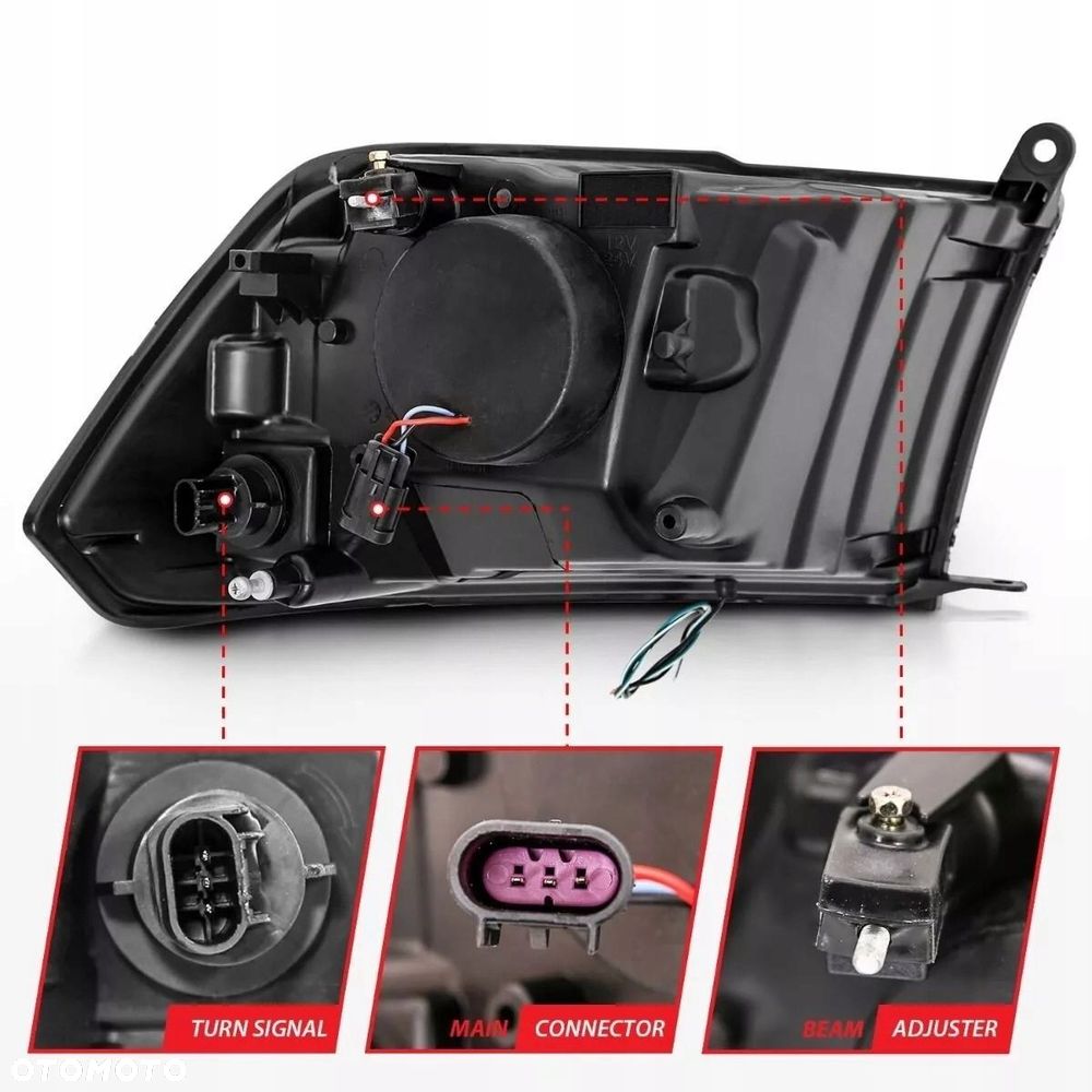 Reflektor Lampa L+R LED Europa Soczewka h7 Dodge Ram IV 4 2008-2024 Classic - 10