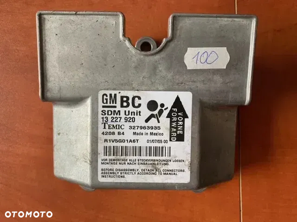 MODUŁ SENSOR AIR BAG PODUSZEK OPEL ASTRA H III 13227920