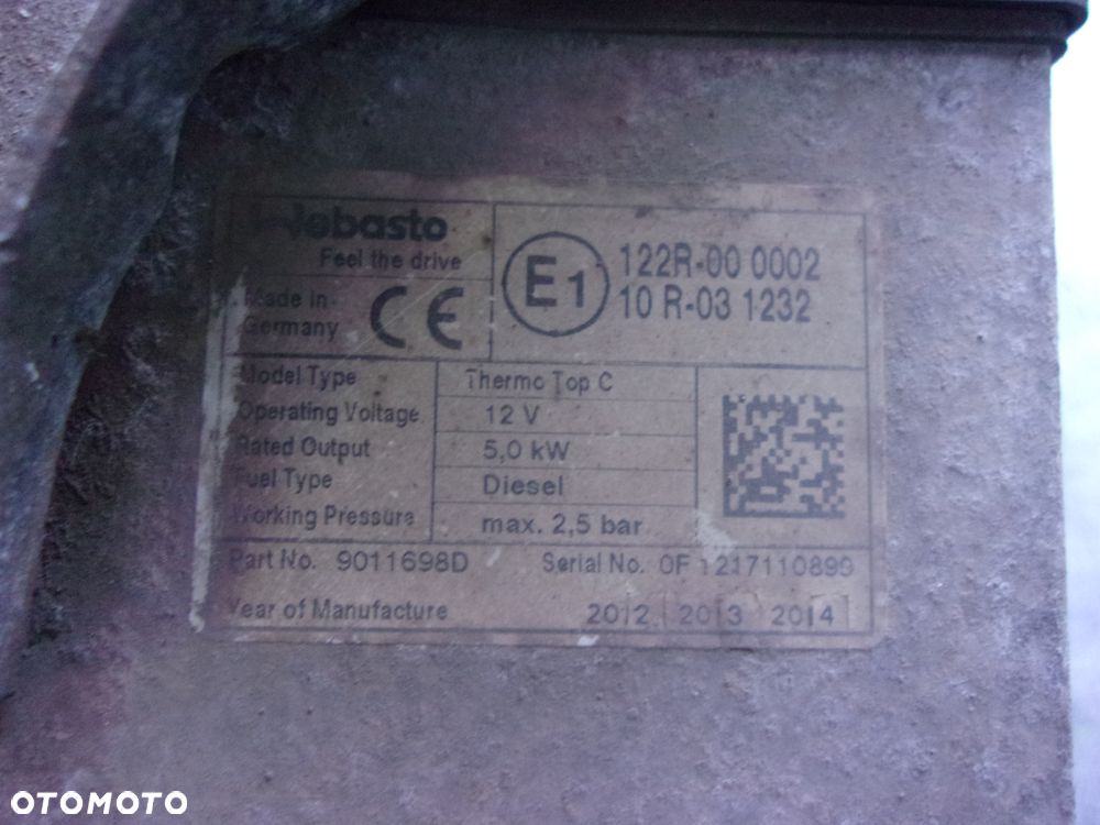 Webasto Ducato Boxer Jumper 01343815080 Diesel - 2