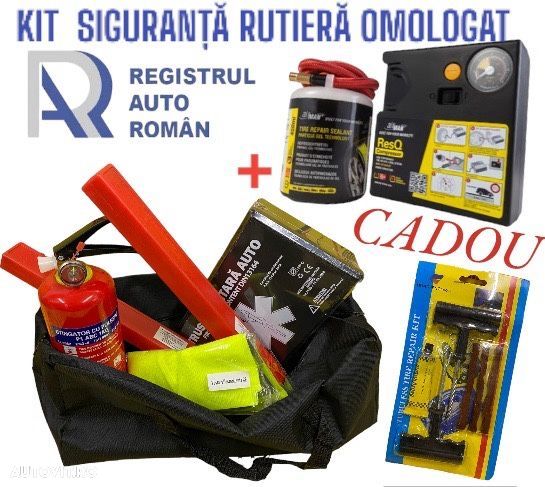 Kit legislativ auto siguranta rutiera Extinctor Trusa +Kit pana+ cadou - 1