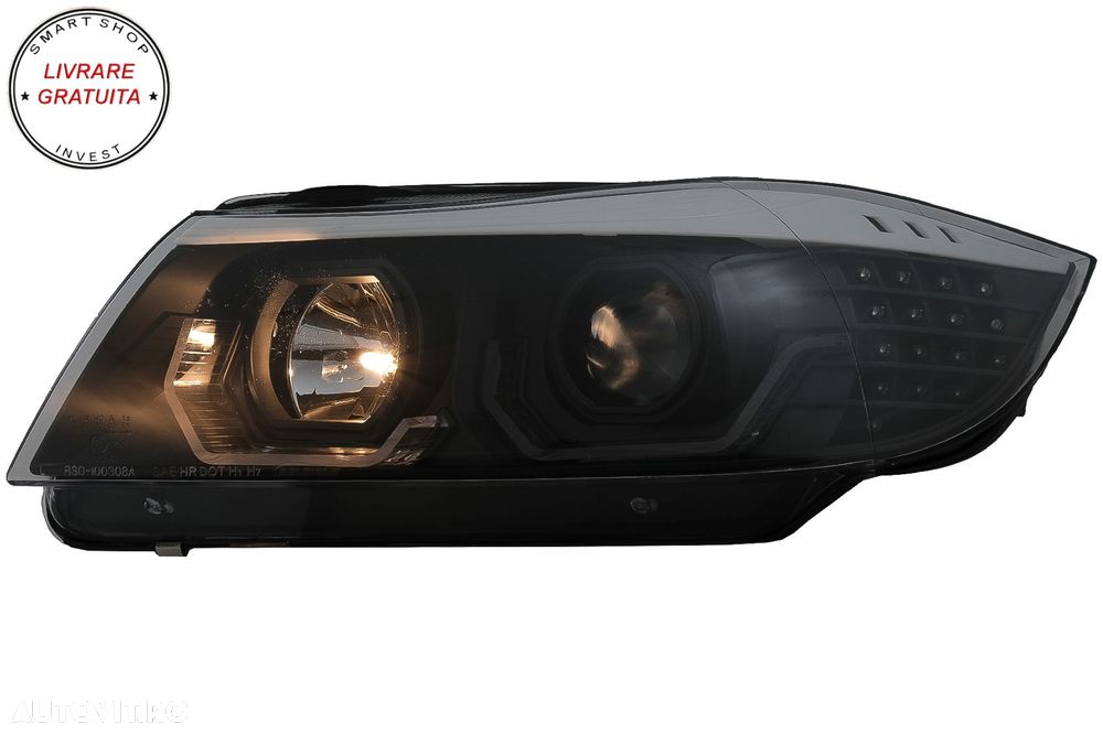 Faruri 3D LED Angel Eyes BMW Seria 3 Limousine E90 Touring E91 (03.2005-08.2008) L- livrare gratuita - 8