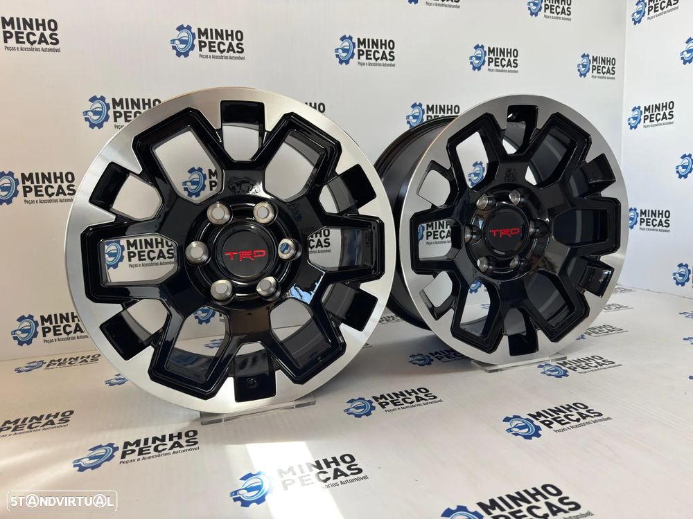 Jantes Look TRD 4x4 em 17 (6x139.7) preto polido - 2