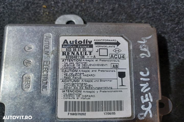 Calculator airbag 603989700 8200481136 Renault Scenic 2 [2003 - 2006] - 4