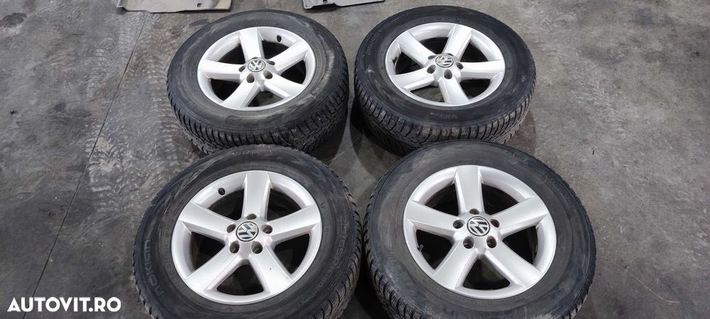 Set jante aliaj pe 16 volkswagen vw tiguan 2009 1.4 TSI cu anvelope de iarna DOT 2015 - 6