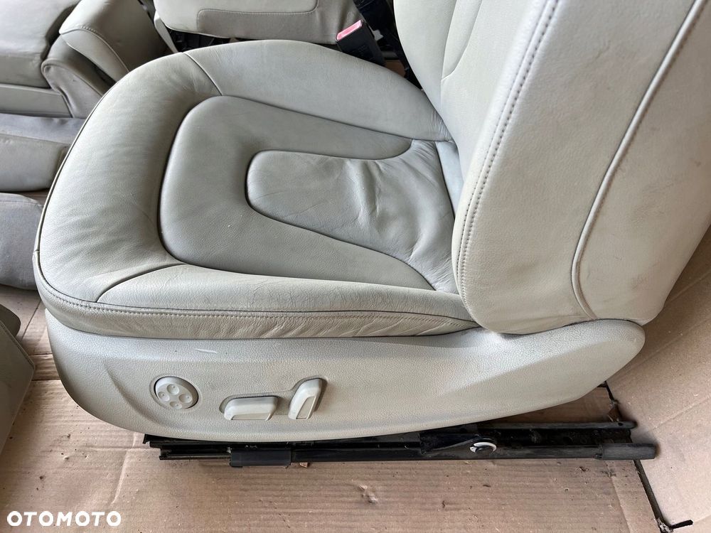 AUDI A4 B8 FOTELE KANAPA SKÓRA JASNA KOMPLET GRZANE ELEKTRYCZNE - 10