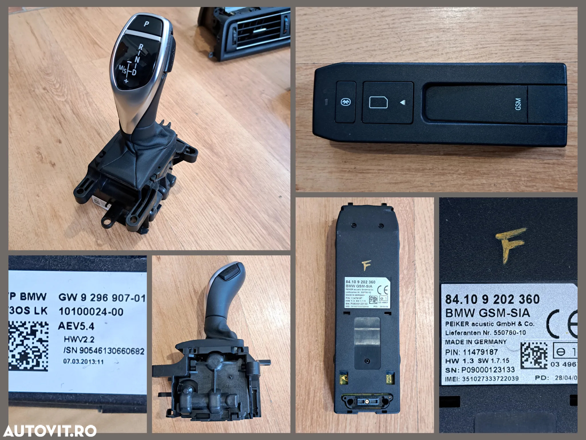 BMW Seria F Cotiera centrala fata Plafoniera fata spate Plafoniera reglabila spate Modul airbag Schimbator viteze Adaptor snap-in bluetooth Grila ventilatie originale BMW F07 F04 F20 F34 F10 F26 F01 F11 F16 - 6