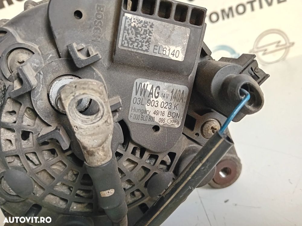 Alternator Vw Seat Skoda Audi 2.0 Tdi Motor CUN Cod 03L903023K A3 Golf 7 A4 A5 Touran Octavia Leon - 5