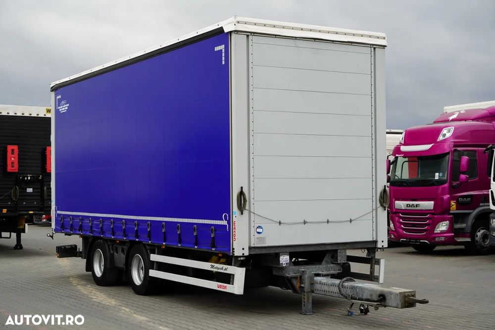 Wecon REMORCA - 7,7 M / AXĂ CULISANTĂ / ACOPERIȘ CULISANT / ȘINGURI CĂRUCIOR / SAF - 1