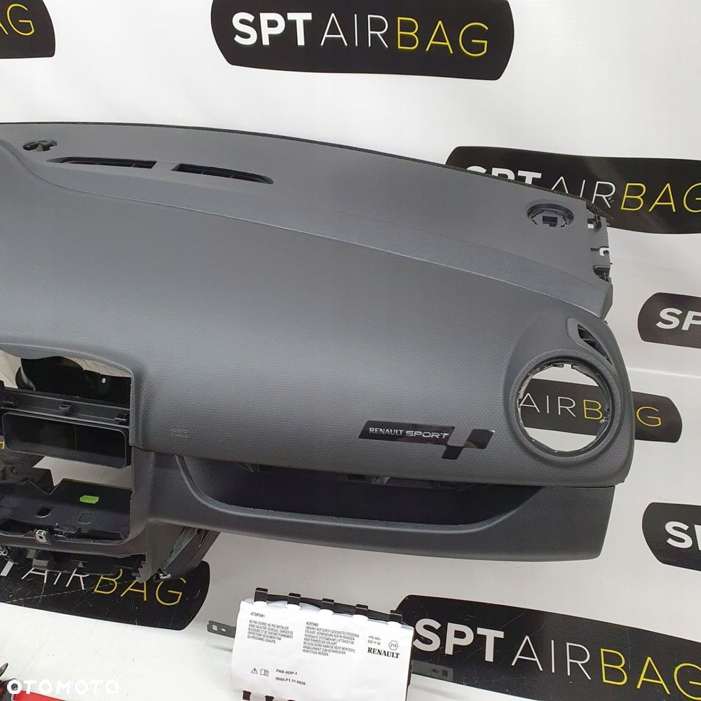 RENAULT CLIO IV SPORT DESKA ROZDZIELCZA KONSOLA KOKPIT PULPIT PODUSZKI AIRBAG AIR BAG PASY KIT SET - 4