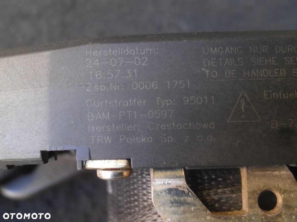 SMART FORTWO PASY BEZPIECZEŃSTWA 33003480 KOMPLET 2 SZT LEWY PRAWY - 5