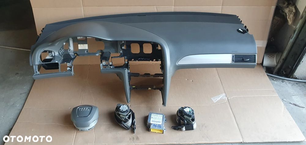 Konsola poduszki pasy AIRBAG  sensor zestaw naprawczy Audi A6 C6 Szara - 1