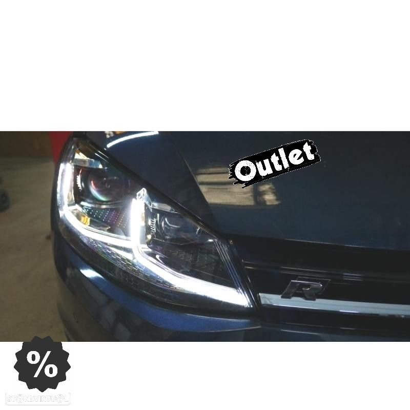 R012837C3 FAROIS PARA VOLKSWAGEN VW GOLF 7 12-17 DRL DINAMICOS PRETO LOOK 7.5 R - 8