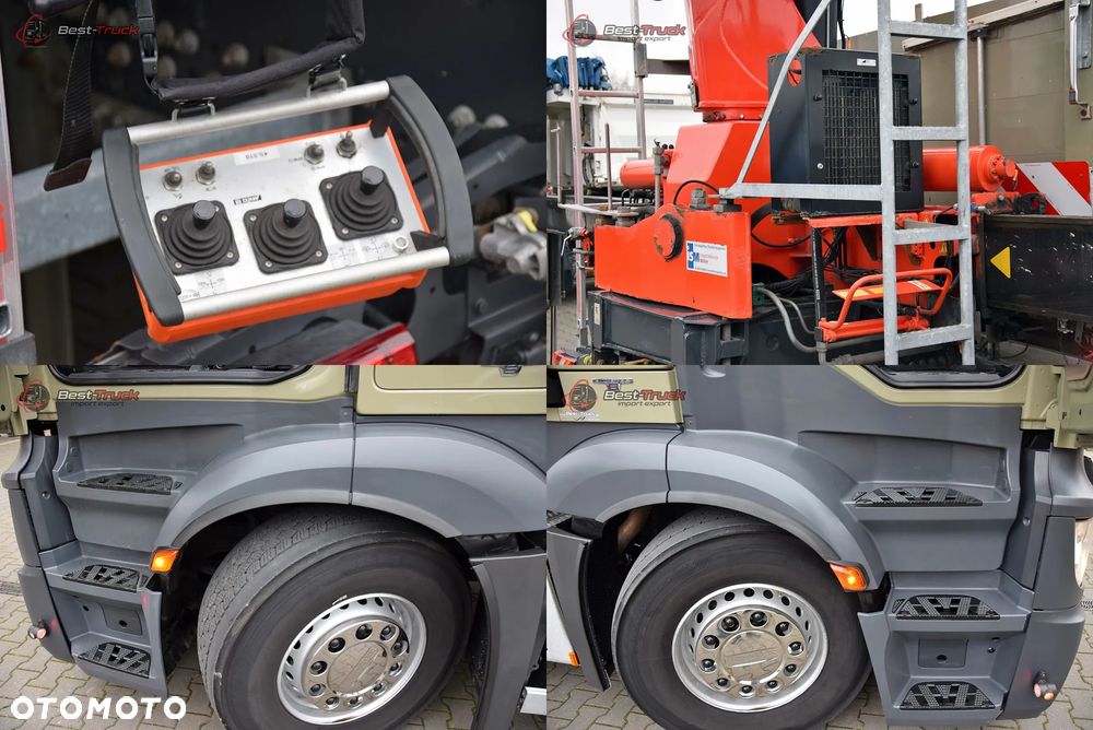 Mercedes-Benz ACTROS 2545 / 6X2 / SKRZYNIOWY 6,5 M / HDS MKG HLK 221 a2V  / STEROWANIE RADIOWE  PILOT / CAŁY NA PODUSZKACH  / OŚ SKRĘTNA / ROTATOR / CHWYTAK / - 12