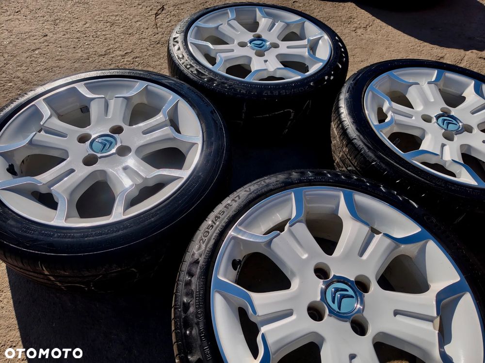 4x108 Felgi Aluminiowe Alufelgi ORYGINALNE 17 Koła Letnie Lato CITROEN DS3 AIRCROSS C3 PLURIEL PICASSO PEUGEOT 208 301 207 6mm 22r. Białe Legnica ALU-RAD 205/45 - 4