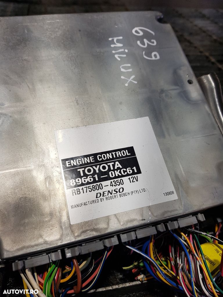 Calculator motor Toyota Hilux 3.0 D - 4D 2005 - 2010 171CP Manuala 1KD - FTV (639) ... - 2