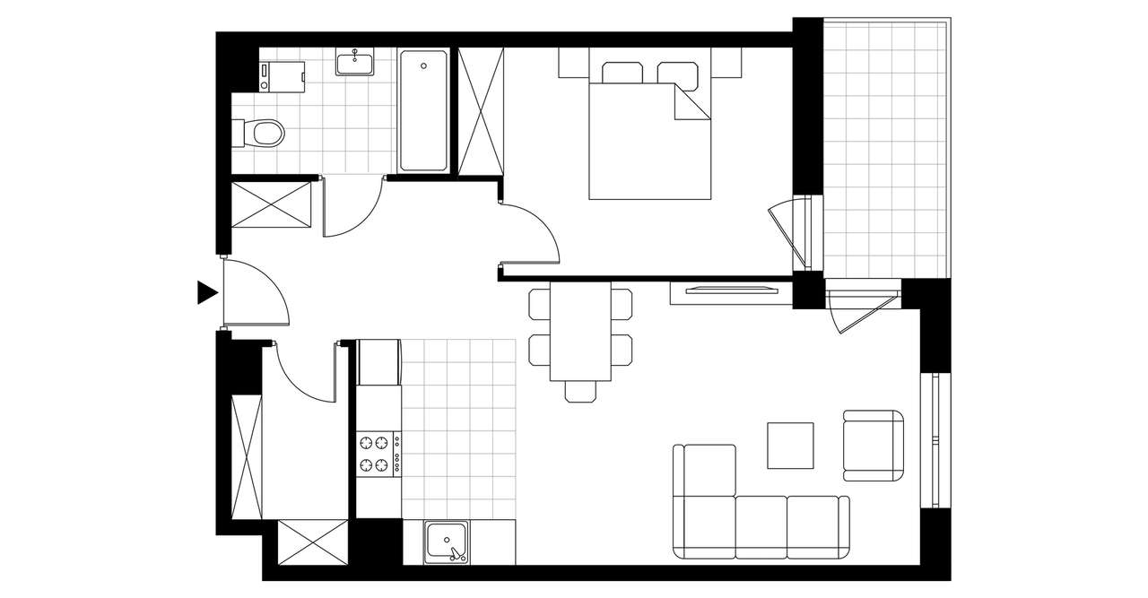 2-pokojowe mieszkanie 53m2 + balkon Bezpośrednio - Pełny obrazek: 3/23