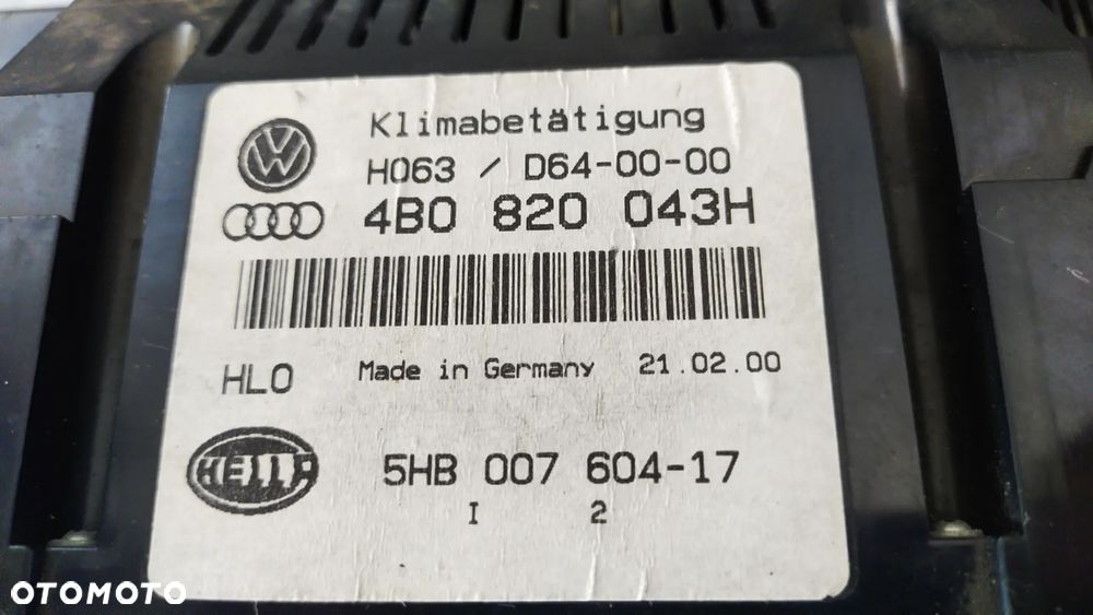 PANEL STEROWANIA NAWIEWU AUDI A6 C5 4B0820043H - 2