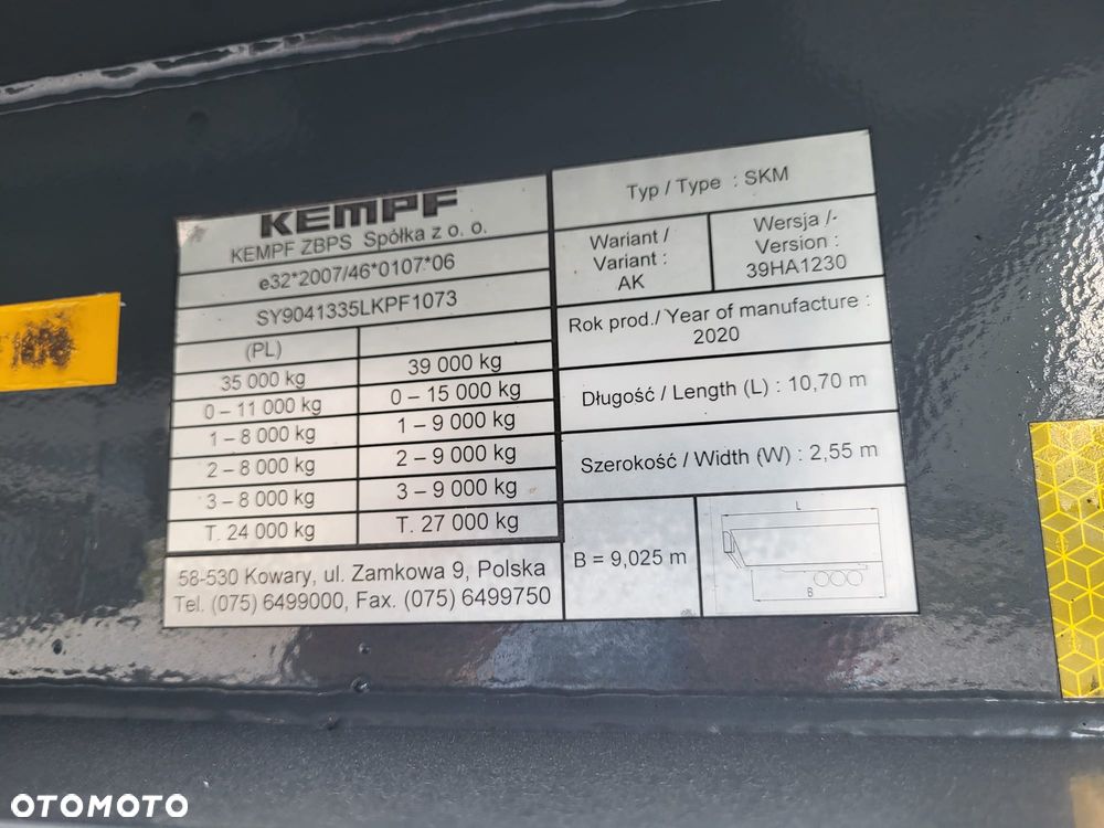 Kempf Wywrotka 42m3 Aluminiowa Oś Podnoszona Klapa - 19