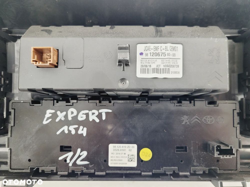 RADIO WYŚWIETLACZ EXPERT JUMPY III PROACE II VIVARO C 2016-  CZĘŚCI - 4