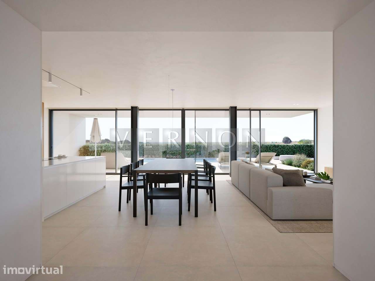 Moradia T4 de luxo com piscina e garagem na primeira linha de mar em L - Grande imagem: 4/12