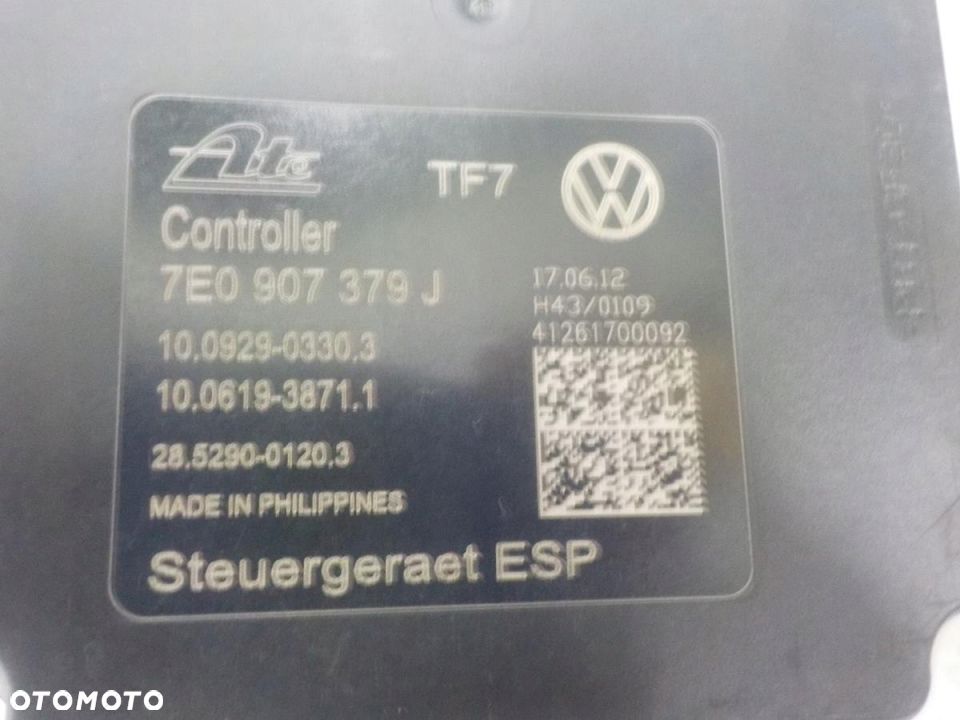 VW T5 LIFT POMPA MODUŁ ABS 7E0907379J 7E0614517G - 4