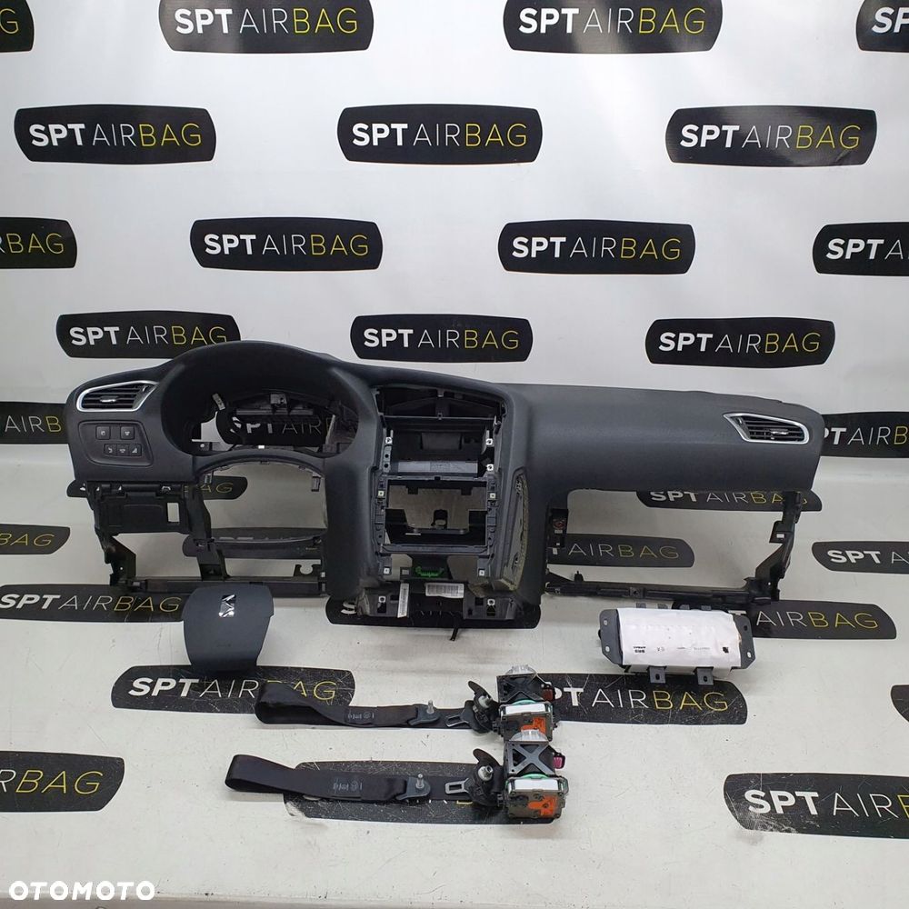DS 4 DS4 DESKA ROZDZIELCZA KONSOLA KOKPIT PULPIT PODUSZKI AIRBAG AIR BAG PASY KIT SET - 1