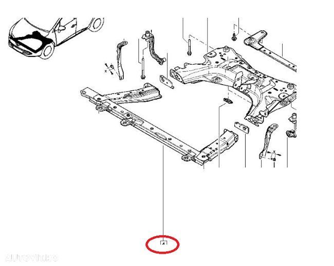 Traversa Renault Clio 4, 10.2012-12.2019, Fata, sub radiator, Aftermarket - 1