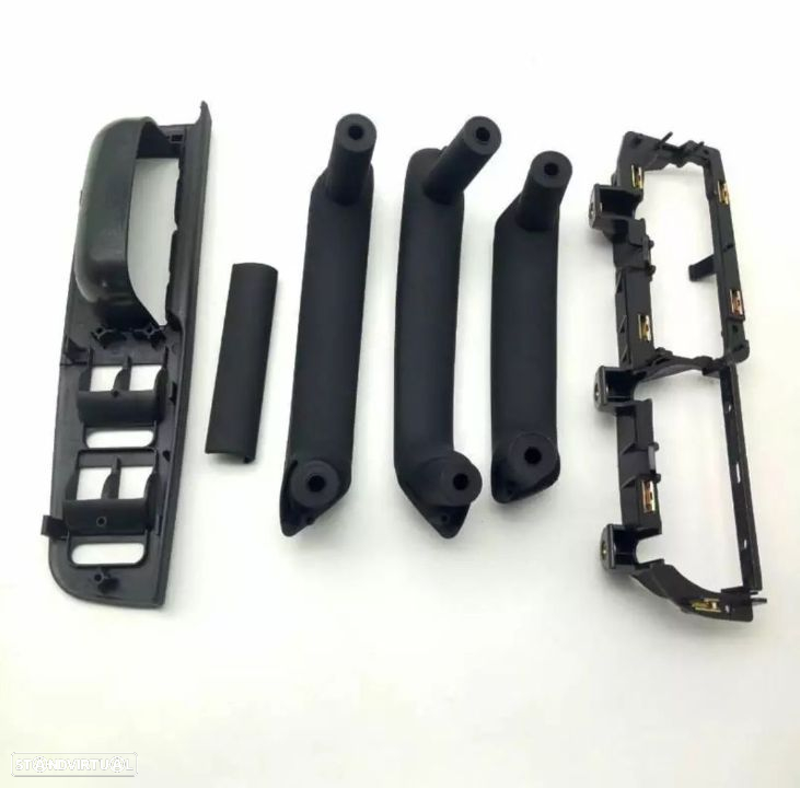 Conjunto Puxadores Interiores Volkswagen Passat B5 b5.5 3B 3BG - Preto - 4