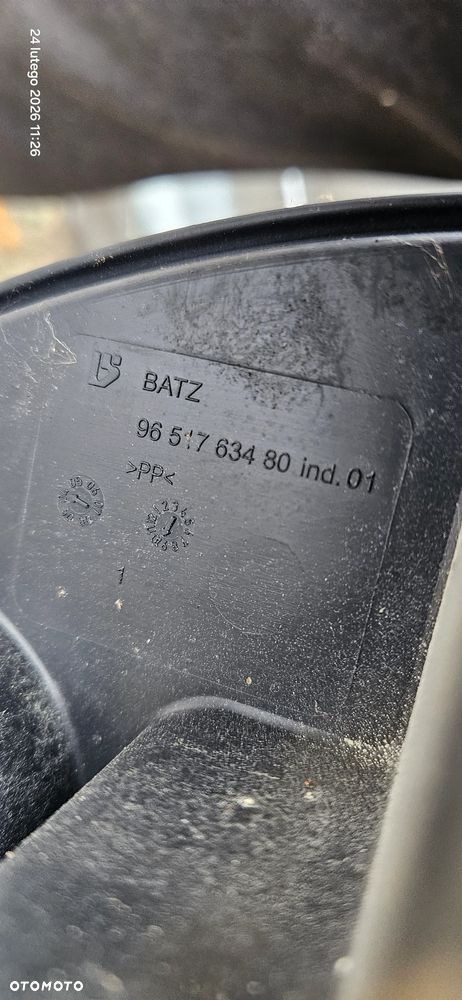 Wkład koła bagażnika lewarek klucz ucho Peugeot 307 2005r 9651763480 - 2
