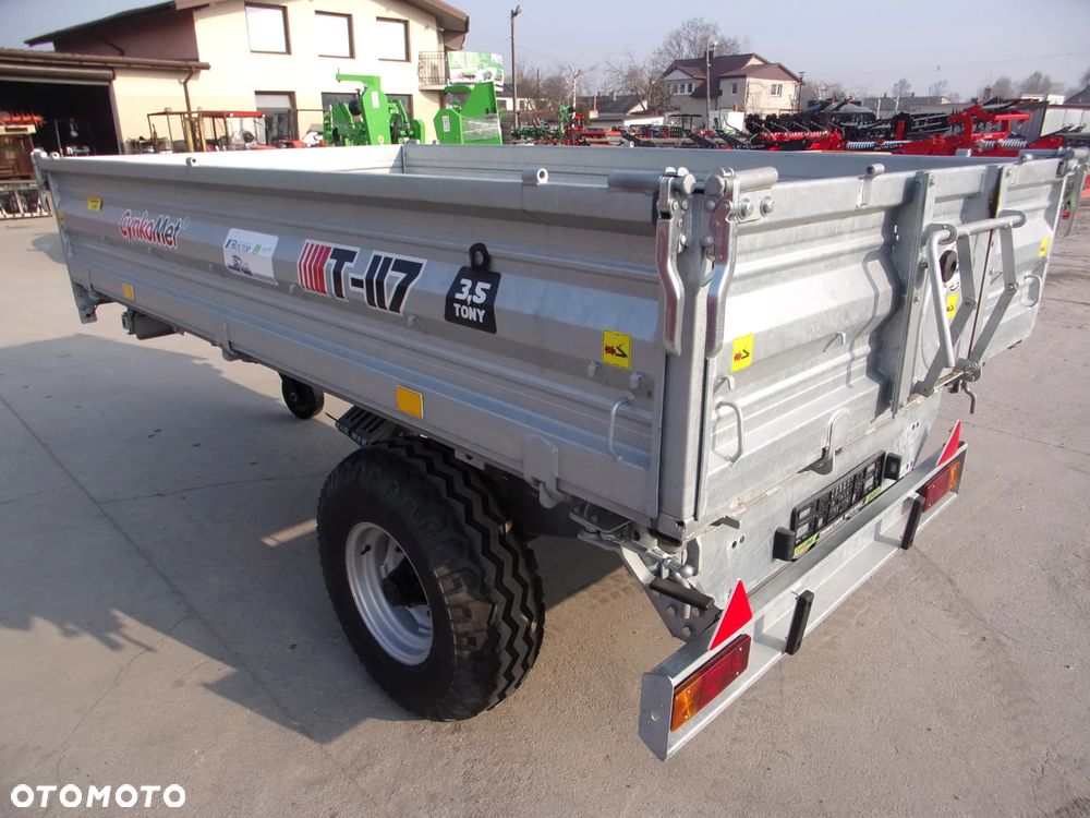 Pronar Przyczepy jednoosiowe Pronar T-655 2,5 tony, Przyczepa T-117 Cynkomet 3,5 tony, Wodziński WTP1W0-1 tona, WTP1W1-3,5 tony;  Przyczepa PR3T Euro-Masz 3 tony - 7