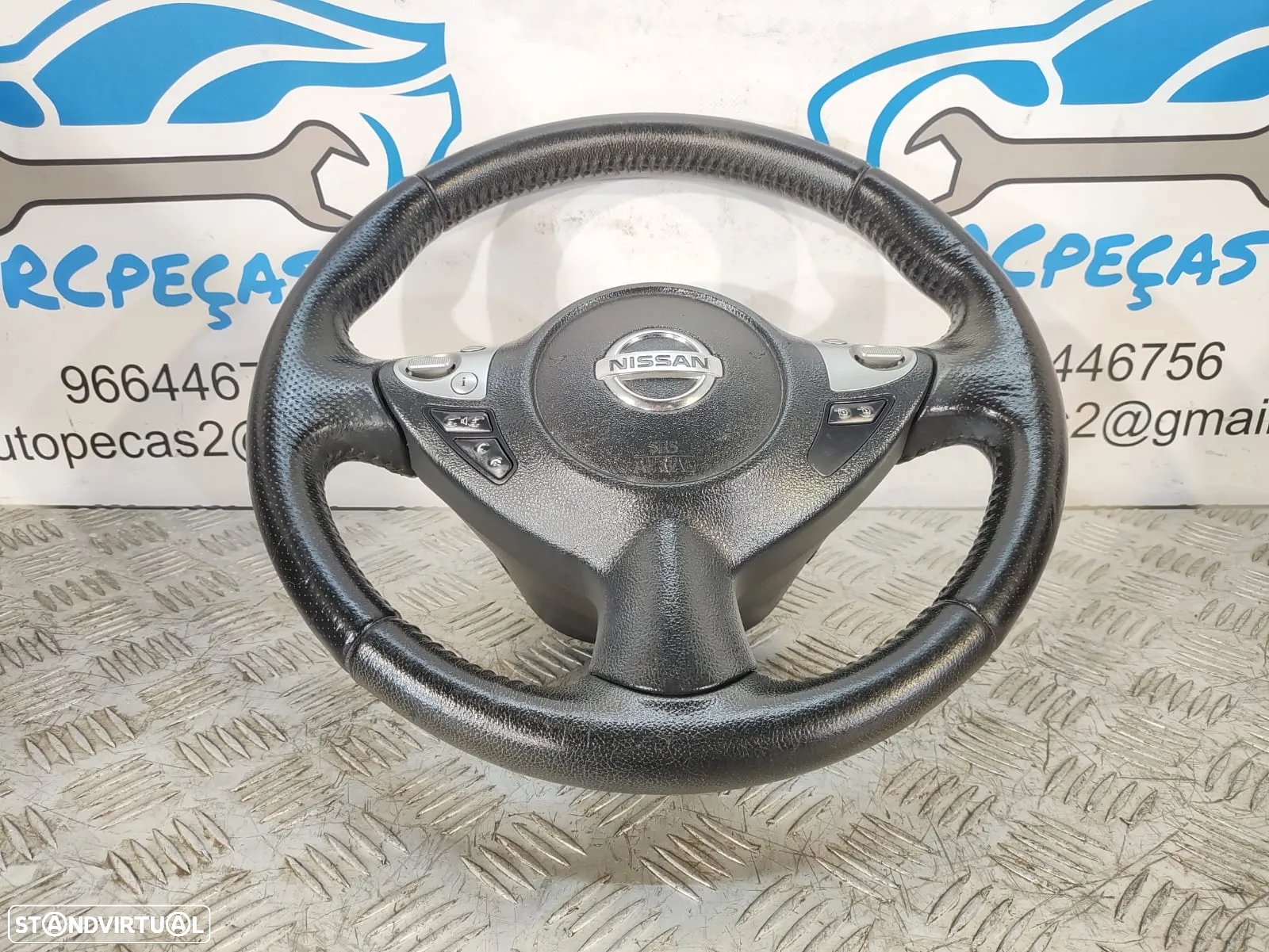 VOLANTE NISSAN JUKE  F15 PELE MULTIFUNÇÕES (SEM AIRBAG) - 2