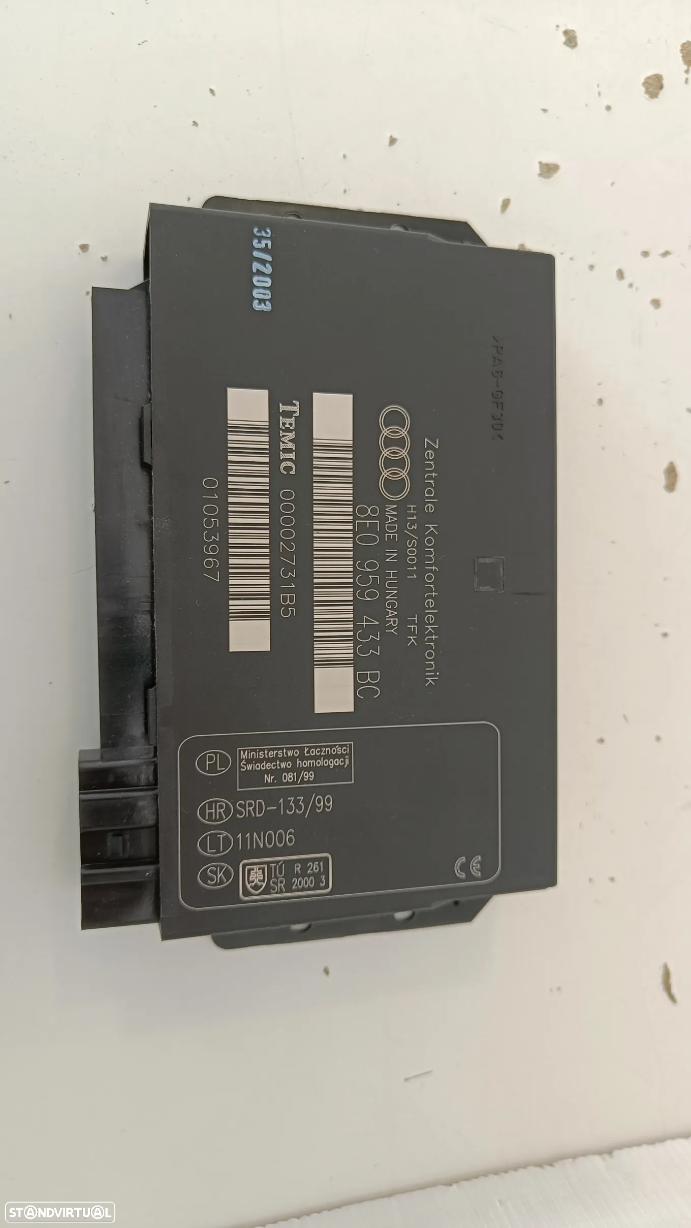 Módulo Confort Audi A4 B6 2003 - 8E0959433BC - 3