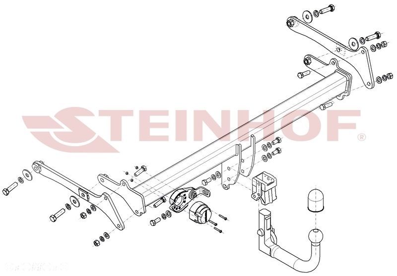 Wypinany hak holowniczy + Moduł 7 pin do Ford Kuga III (DFK) od 2019 - 2