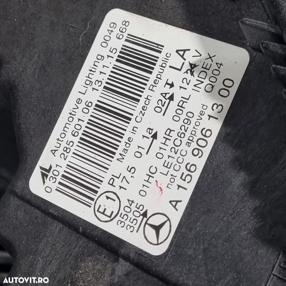 Far Stanga Mercedes GLA ( X156 ) 2013 - 2017 SUV 4 Usi (1470) Fara xenon A1569061300 - 5