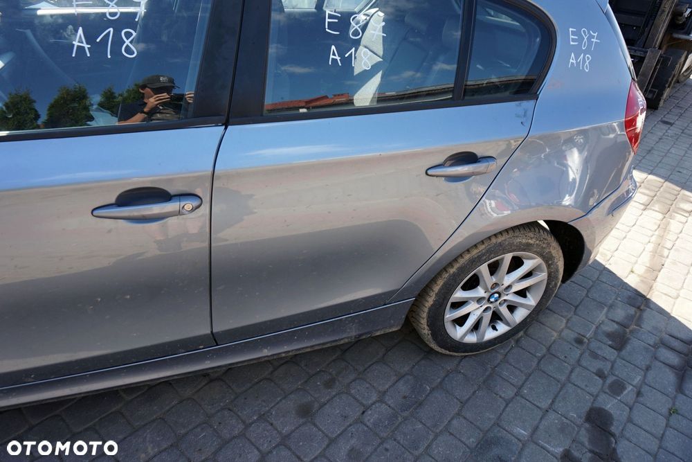 DRZWI TYLNE LEWE 1 E87 LIFT 5D HB A18  QUARZBLAU BMW 2007-2011 - 4