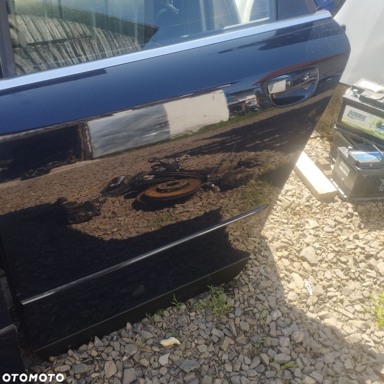 Audi a4 b6 drzwi tył lewe kompletne LY5K granatowe bez rdzy - 2