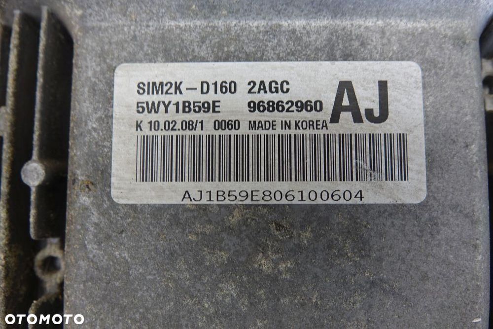 STEROWNIK SILNIKA KOMPUTER CHEVROLET EPICA 5WY1B59E 96862960AJ - 2