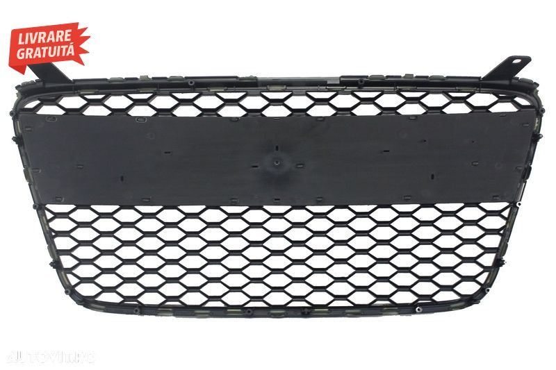 Grila centrala Audi R8 (2007-2012) Negru lucios- livrare gratuita - 4