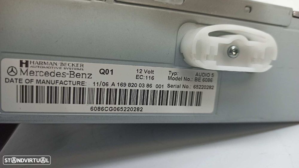 SISTEMA AUDIO / RADIO CD MERCEDES CLASE B (W245) 180 CDI (245.207) - 7