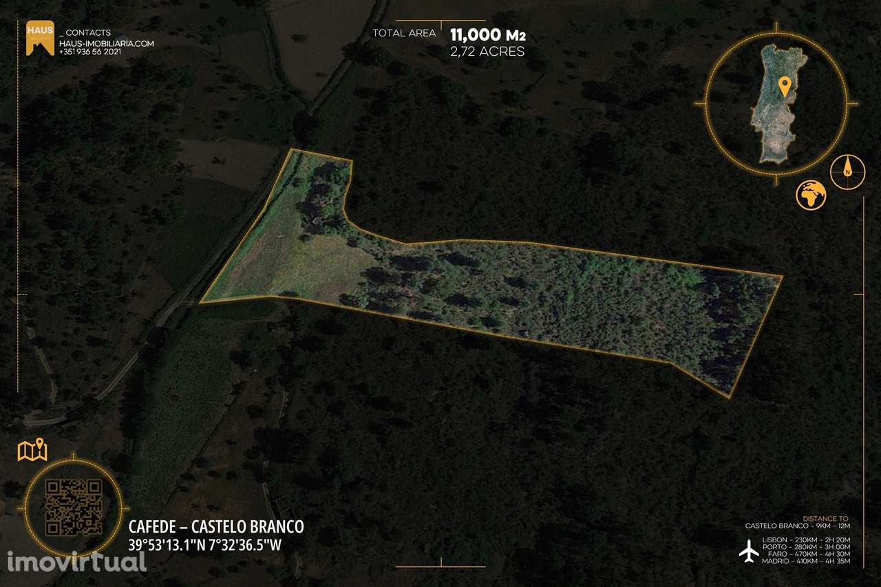 Terreno 1.1ha com Ruína e Vale Fértil | Cafede, Castelo Branco - Grande imagem: 2/24