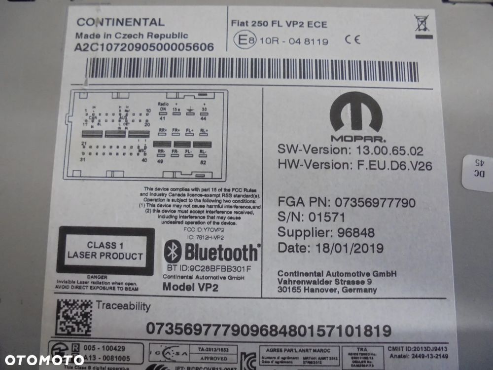 7356977790 RADIO FIAT DUCATO 2012- DOTYKOWE - 2