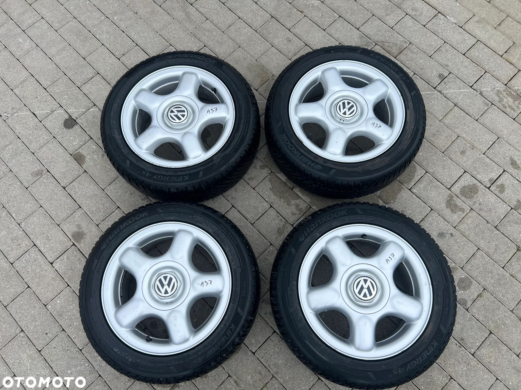ALUFELGI VW POLO GOLF 1 2 3 6Jx14 ET43 4x100 O.57,1 + OPONY 2019 HANKOOK - 1