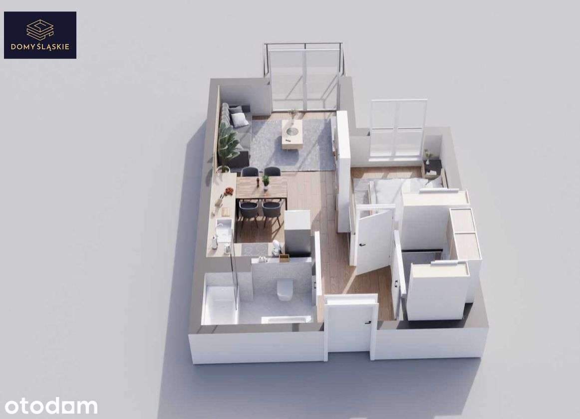 B22 - 2 pokoje + pom.gosp + balkon