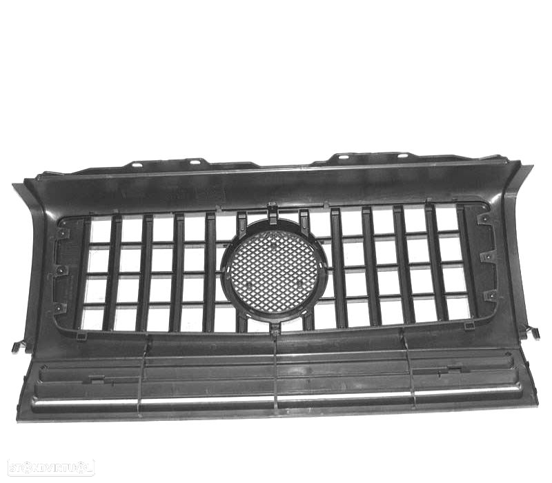 GRELHA FRONTAL MERCEDES CLASSE G W463 90-12 W464 C63 LOOK CROMADO PRETO - 4